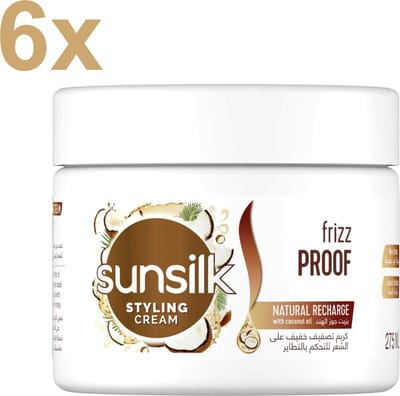Sunsilk - Coconut Oil - Hair Styling - Crème - Frizz Proof - 6x 275ml - Voordeelverpakking