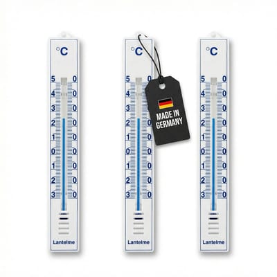 Set van 3 Analoge Binnen- & Buitenthermometers - Nauwkeurige Temperatuurmeter voor Huis en Tuin