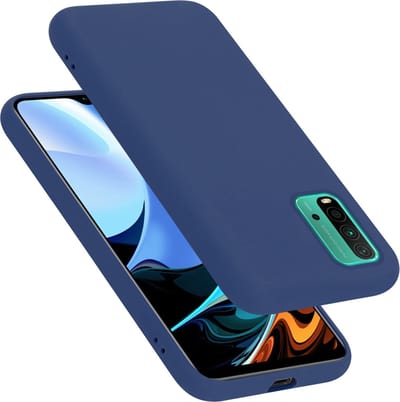 Cadorabo Hoesje geschikt voor Xiaomi RedMi 9T / POCO M3 in LIQUID BLAUW - Beschermhoes gemaakt van flexibel TPU silicone Case Cover