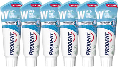Prodent Tandpasta - Wit + Fris - Voordeelverpakking 6 x 75 ml