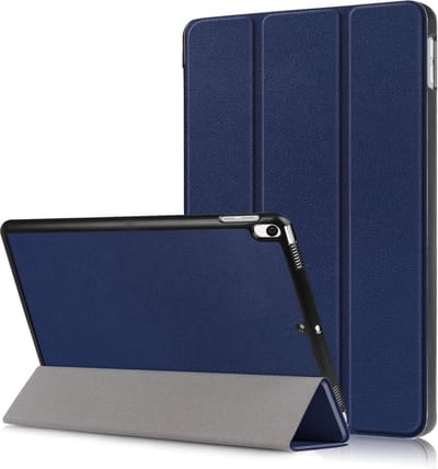Hoesje - Geschikt voor Apple iPad Air 3 (2019) / Pro 10.5 (2017) - 10.5 inch - Dun & Stevig - Hardcover Book Case - Trifold Bookcase Hoes - Hard Cover - Tablethoes - Blauw