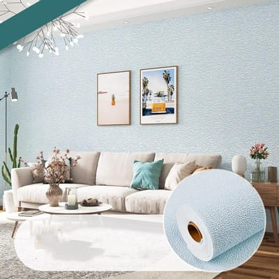 10 Meter / Rol 3D Zelfklevende Dikke Waterdichte Behang Linnen Gestructureerde Zuivere Kleur Huis Decoratieve Gerenoveerde Sticker 50cm*10m