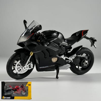 1:12 Ducati Panigale V4S Modèle Alliage Moto Moulé sous Pression Ornements Bureau Ordinateur Affichage Tendance Cadeau Pour Ami Jouets Enfants