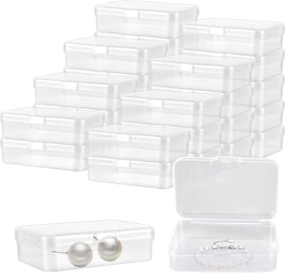 Mini Opbergdozen voor Kralen - 30 Stuks Transparante Plastic Dozen met Deksel voor Sieraden en Knutselbenodigdheden - 7.5x5x2cm