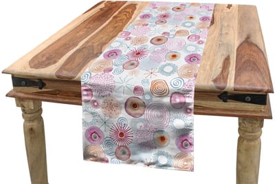 ABAKUHAUS Run_68304 – tafelrunner 40x225 cm – dahlia-motief, veelkleurig