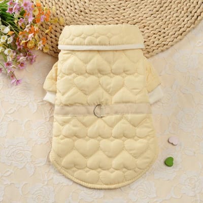 Vêtements pour animaux de compagnie automne hiver pour chien chat manteau chaud pour chien couleur unie motif coeur veste pour chien vêtements pour chiot Yorkie Chihuahua tenues XS