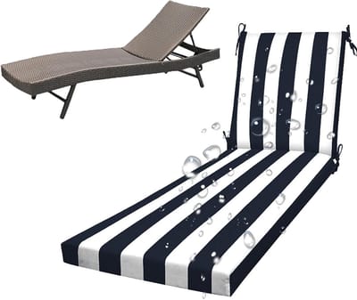 Tuinkussen - Loungekussen Stoelkussen - Buiten Ontspannen - Waterdicht UV-bestendig - 200x60 cm - Antraciet