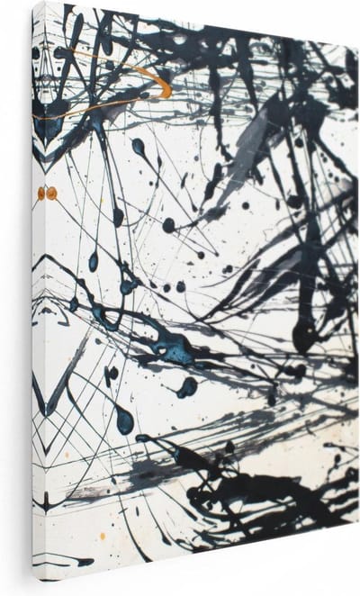 Artaza Canvas Schilderij Abstracte Kunst - 30x40 cm - Klein - Muurdecoratie Woonkamer - Wanddecoratie Modern - Kamer Accessoires