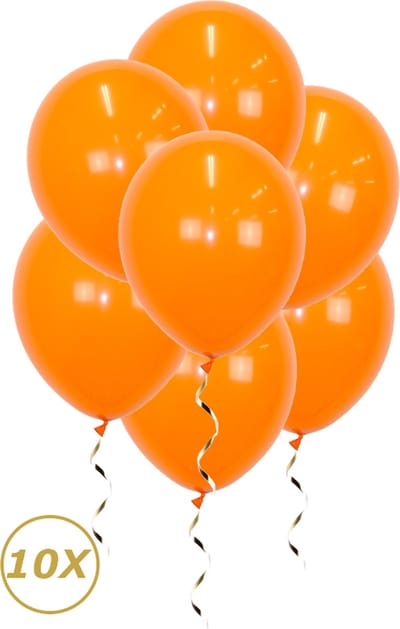 Oranje Helium Ballonnen 2024 NYE Verjaardag Versiering Feest Versiering Ballon Halloween Oranje Decoratie - 10 Stuks