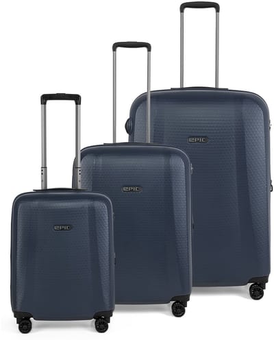 Epic GTO 5.0 4 wielen Kofferset 3-delig met uitbreidingsplooi - Harde bagage - TSA slot - midnightblue