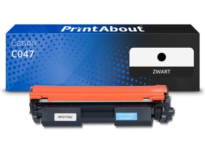 PrintAbout huismerk Toner C047 Zwart Geschikt voor Canon