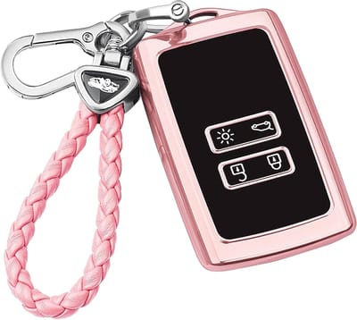 Beschermende Sleutelhanger voor 4 Sleutels, TPU Smart Key Case voor Keyless Systemen, Geschikt voor Renault Koleos