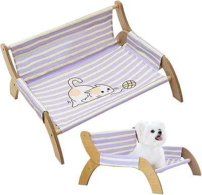 Kattenstoel Hoek - Rustplek Kat - Binnen en Buiten - Ademend Canvas - 53.5 x 46 x 28 cm - Paars