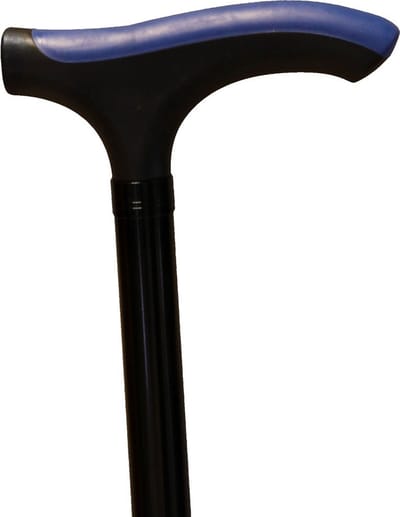 T-handvat wandelstok | Advance aluminium | Opvouwbare en uitschuifbare stok | Blauw