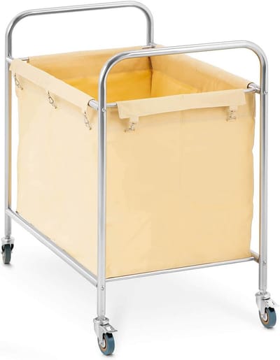 Waswagen - Linnenkar - Commercieel transport - Waterbestendige zak - 250 liter - Beige
