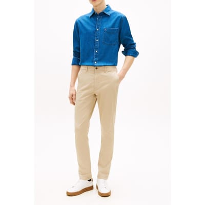 Tommy Hilfiger Bleecker Printed Straight Chino Sandalwood Größe: W34L32 | Chinos Outlet | Herren | Braun