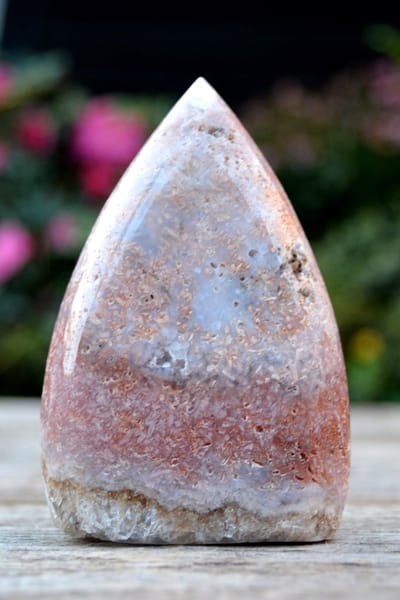 Decoratief edelsteen roze Amethist sculptuur # 13