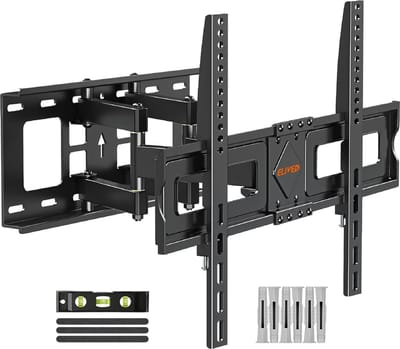 Verstelbare, kantelbare tv-wandbehuizing voor 37-70 inch LED, LCD, OLED, plasma-tv's (plat & curved) tot 45 kg met Max VESA 600x400mm, beweegbare dubbelarmige tv-wandbehuizing
