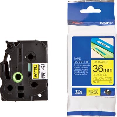Labeltape Brother P-touch TZE-661 36mm zwart op geel | 1 stuk | 5 stuks