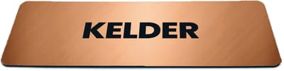 Deurbordje Brons/Koper-look met tekst kelder - Formaat 150 x 50 mm x 1,6 mm - Zelfklevend | Luxe uitstraling | Geborstelde Koper/Brons toplaag | Gratis Verzending | Decoporta
