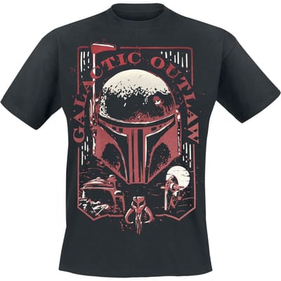 Star Wars - Disney T-shirt - The Book Of Boba Fett - Galactic Outlaw - S tot 5XL - voor Mannen - zwart