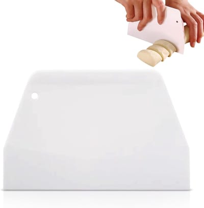 Flexibele Deegschraper voor Bakken - Grote Trapeziumvormige Deegsnijder voor Brood, Taart en Fondant, 19.3x12.7cm
