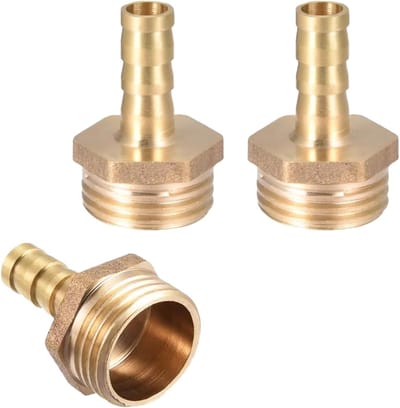 Adapter voor Messing Buis (8mm x G1/2) - Verbindt Buis met Draad, Geschikt voor Water- en Luchttoepassingen