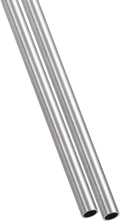 2 Stuks 316 RVS Pijpen (4mm AD x 0.5mm Wand D x 250mm L) Rechte Slangen voor Huishoudelijke Apparaten en Machines