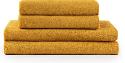 Blumtal Terry Handdoeken Set - 2 x Baddoek & 2 x Handdoek: Mosterd