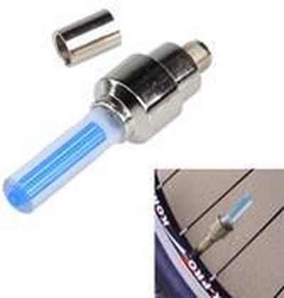 CHPN - Fietsverlichting - Ventielverlichting - Wielverlichting - 2x LED-Spaaklicht - voor Kinderen - Verlichtingssets voor het Fietswiel - Blauw