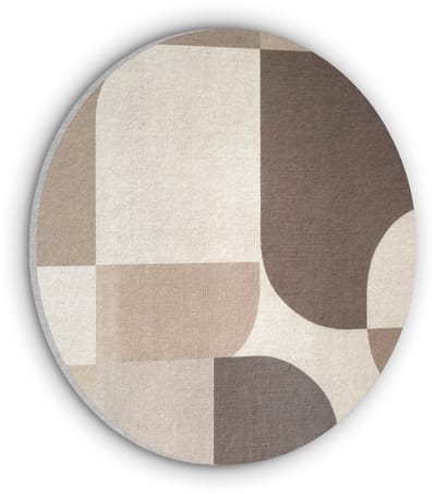 Akoestisch wandpaneel rond 30x30 cm - Vilt schilderij Geometrisch - Geweven structuur - Modern - Ronde akoestische panelen - Geluidsdempende wanddecoratie - Geluidsisolatie wandcirkel - Muurdecoratie geluidspanelen