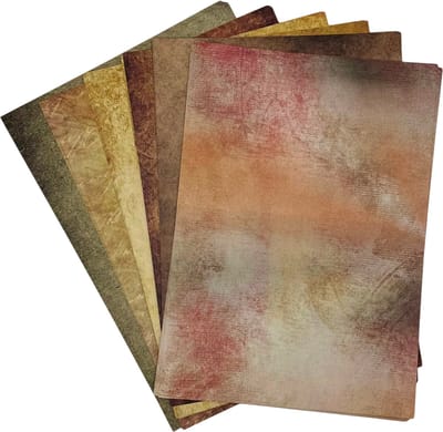 MGM Trading 60 vellen (6 ontwerpen, 10 van elk) x A4 vintage perkamentpapier van gerecycled papier (80 GSM)