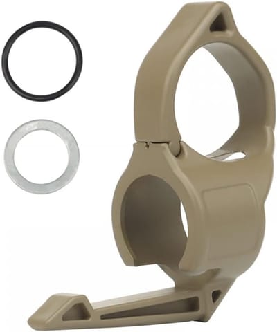 VHV - Zaklamp houder - Tactische zaklamp ring - Zaklamp clip - Met pocketclip - Tactische accessoires - Universeel - Voor outdoor en kamperen - Modderkleur