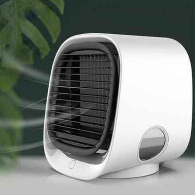 Mobiele airconditioning, draagbare luchtkoeler, 3 snelheden, mini-airconditioning met ledlicht, mini-airconditioner zonder afvoerslang, luchtkoeler, geschikt voor slaapkamer, kantoor