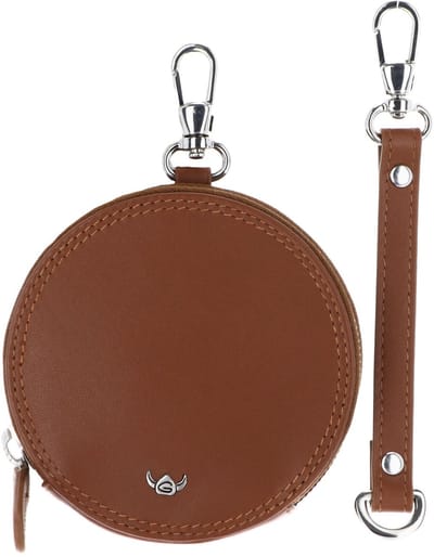 Golden Head Leren sleutelgeval accessoiretas Polo RV-Schlüsseletui rund 5110 Cognac bruine