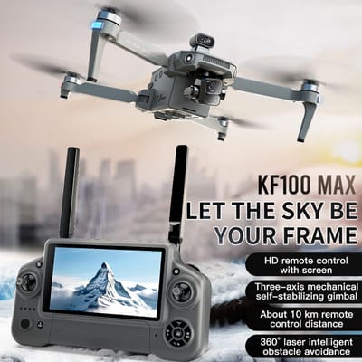 KF100 8K UHD Fotografiedrone, 4K HD Video, Laser Obstakelvermijding, Drie-As Gimbal, Intelligente Volg-Mij-Functie, Professionele Reisfotografie, RC Drone, Dubbele Batterijen
