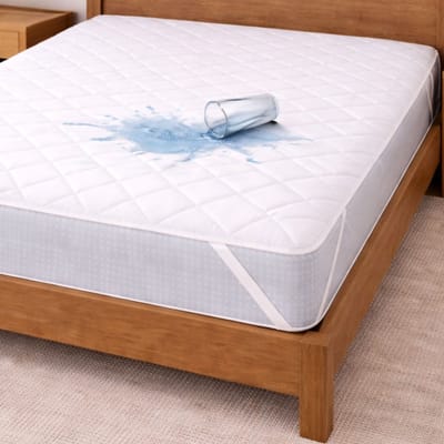 Droomtextiel Waterdicht Matrasbeschermer 100% Katoen - 90x200 +30 cm - Gewatteerd - Doorgestikt - Ademend - Antibacterieel - Premium Kwaliteit