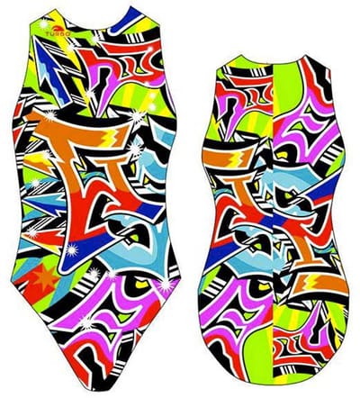 Turbo Grafitti Zwemkleding Veelkleurig S Vrouw