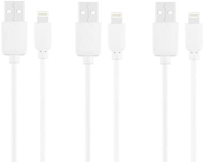 3 stuks OneOne 1,0m laadkabel. OneOne USB Lightning kabel met E75 chip. Oplaadkabel snoer past op Apple iPhone 5, iPhone 5c, iPhone 5s, iPhone 6, iPhone 6 Plus, iPhone 6s, iPhone 7, iPhone 7 Plus, iPhone 8, iPhone 8 Plus