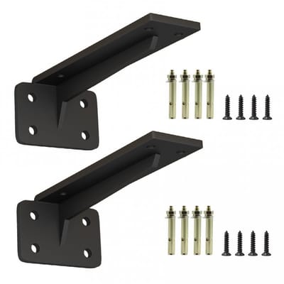 Plankdragers - L vorm - 2 stuks - Wandsteun - 20CM - incl. bevestigingsmateriaal - Zwevende Plankhouder Wandsteun