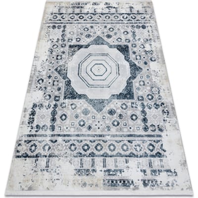 Kleden Rugsx Modern tapijt DUKE 51542 crème / blauw 80x150 cm