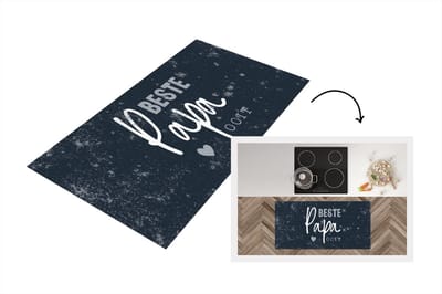 Keukenloper - Loper keuken - Cadeau voor man - Quote - Vaderdag - Beste papa ooit - Spreuken - 120x60 cm - Keukenloper vinyl