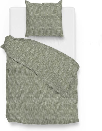 Zohome Blitz Dekbedovertrek - Eenpersoons - Flanel - 140x200-220cm - Groen