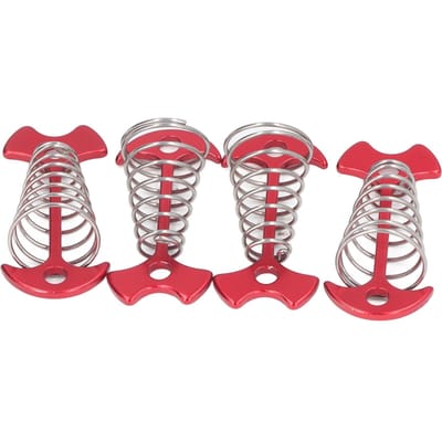 4 stuks Visgraat Tentpennen Aluminiumlegering Roestvrij Staal Verlengde Plank Vloer Luifel Haringen met rood