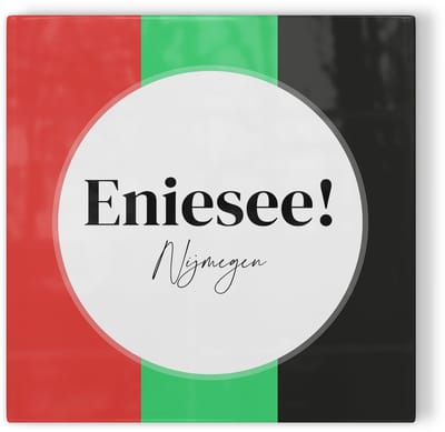 Tegeltje NEC Eniesee! - tegeltje voetbal - tegeltje met tekst