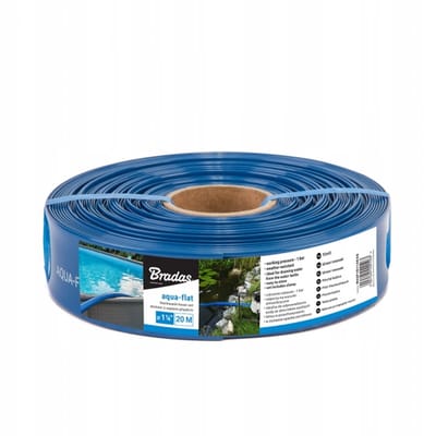 Bradas platte slang 1 1/4" 10m voor waterafvoer