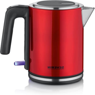 Elektrische Waterkoker - Compacte Ketel - Snel Water Koken - Uitneembaar Kalkfilter - 1 Liter - Rood