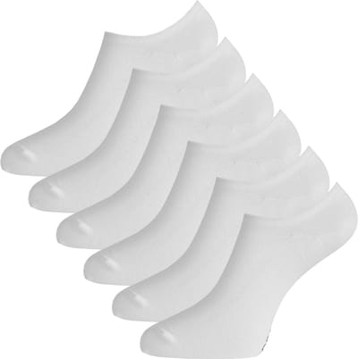 Bamboo Basics Footies Jamie (6-pack) - Wit- Maat 35-40 - Bamboe Sokken - Sneakersokken - Onzichtbare Sokken
