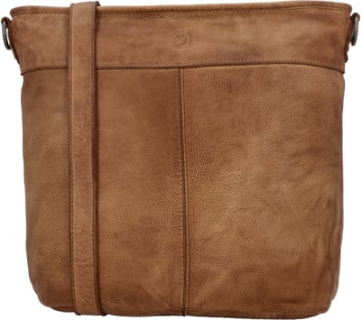 Hide & Stitches Paint Rock Schoudertas - Crossbody - Schouderband - Leer - Telefoonvak - Leren Dames Tas - Cognac
