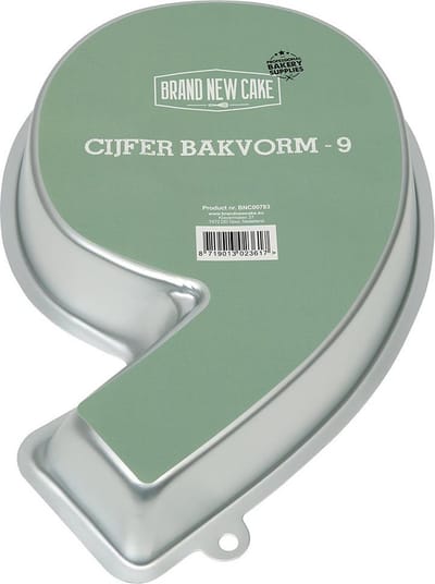BrandNewCake® Cijfer 9 Bakvorm - Cijfer Bakvormen - Cijfer Vorm - Aluminium Bakvorm - Heerbruikbaar